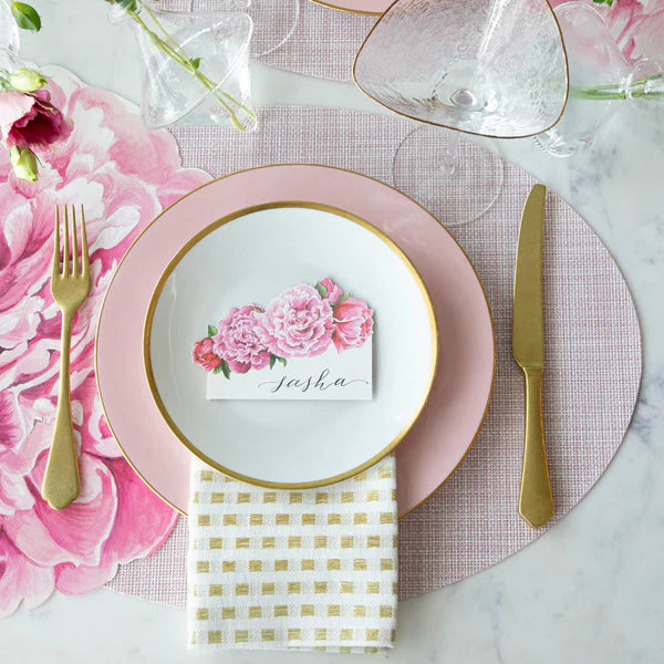 Die-cut Peony Placemat - 12 sheets