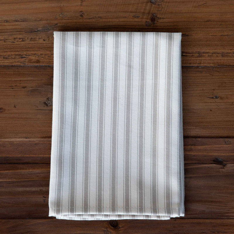 Tan Ticking Stripe Cloth Napkin