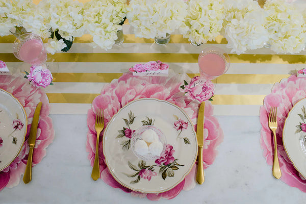 Die-cut Peony Placemat - 12 sheets