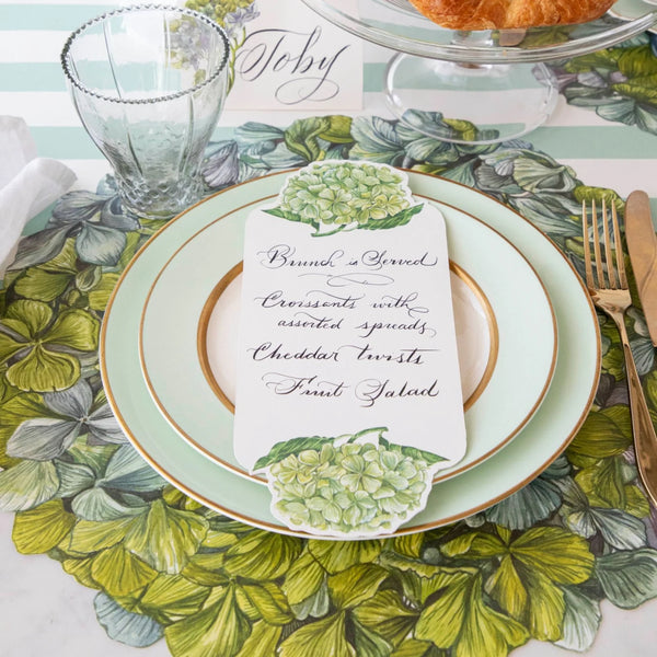 Die-cut Hydrangea Placemat - 12 sheets