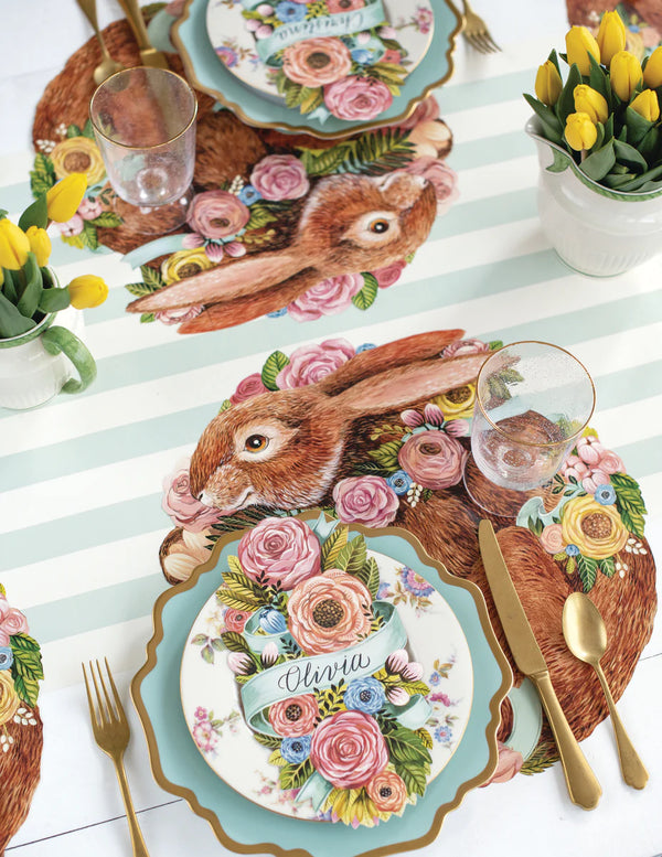Die-cut Bunny Bouquet Placemat - 12 Sheets