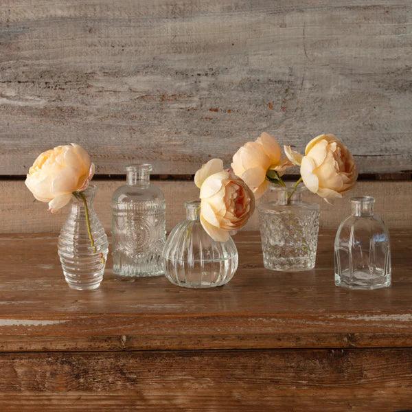 GATHERED PERFUME BOTTLE VASES SET/5