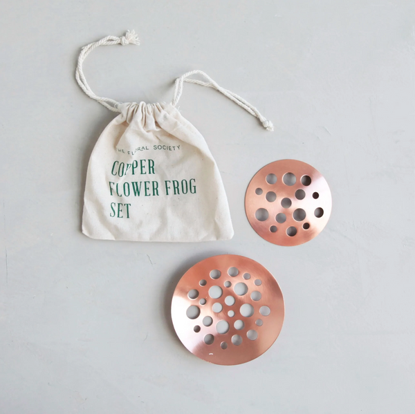 Copper Flower Frog Set