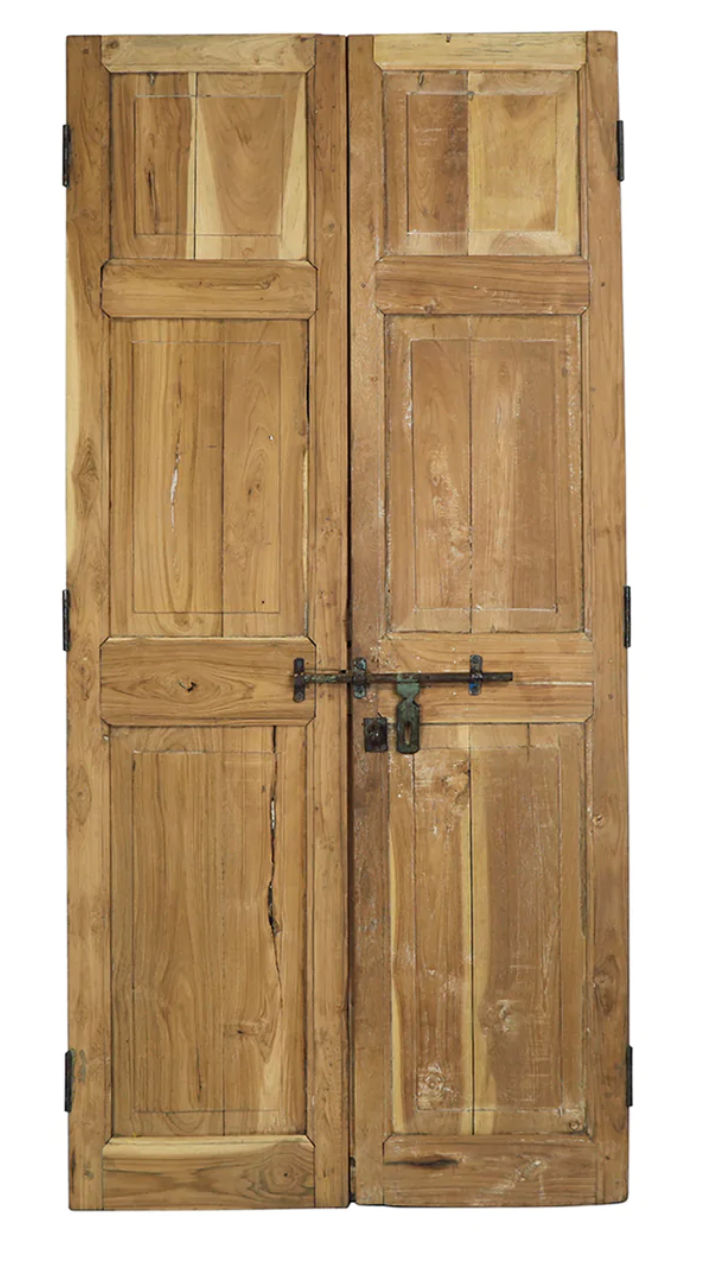 Wooden Door Pair Bleached