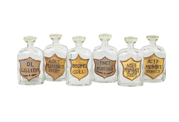 Painted Apothecary Bottles