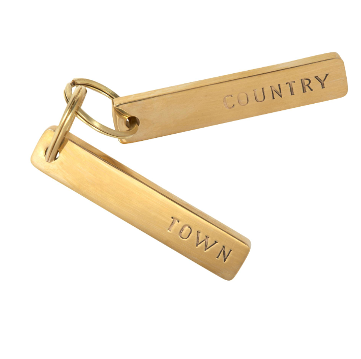 Brass Town/Country Key Chain Pair