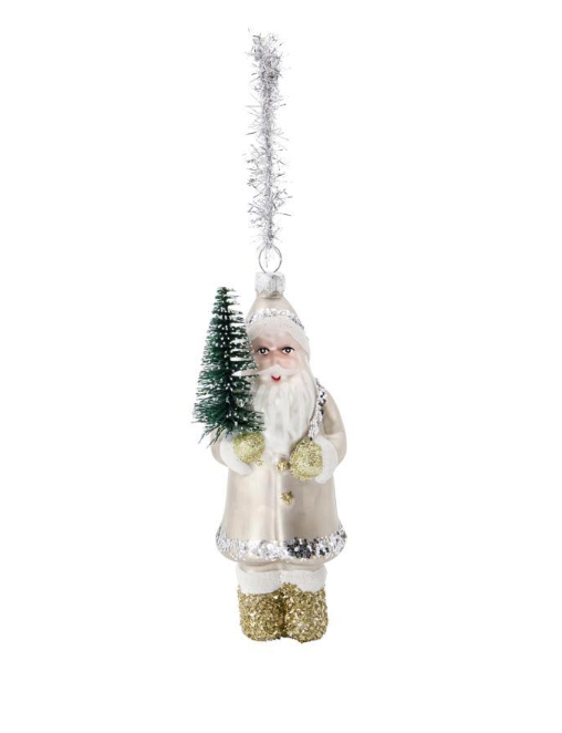 Ornament, Santa, Silver