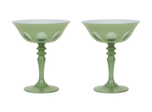 Rialto Glass Coupe Pale Sage