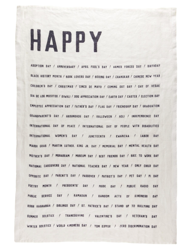 Happy Tea Towel