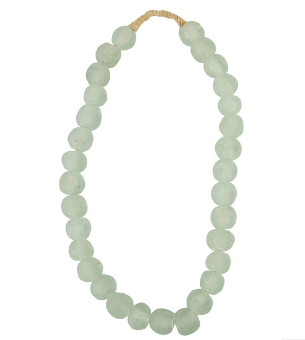 Recycled Glass Beads Green Med