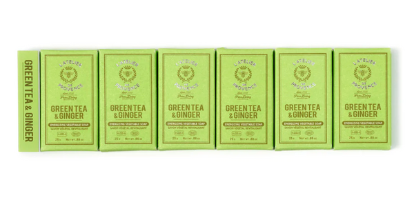 Green Tea & Ginger Box of 6 Guests Soaps