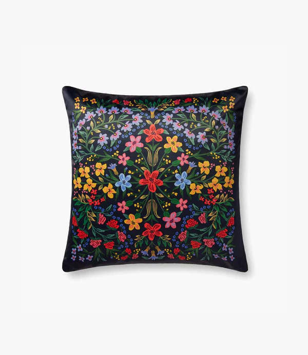 Floral Megallion Pillow / Down Filled