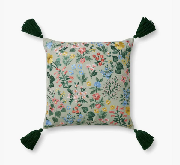 Mayfair Pillow w/ Tassels Mint