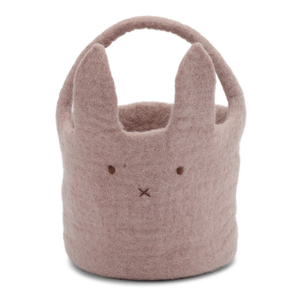 Felt Big Bunny Basket, Lavender